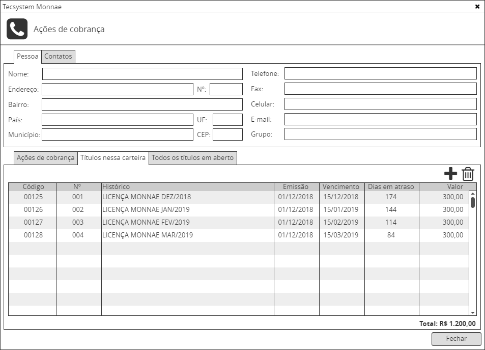 Títulos em carteira